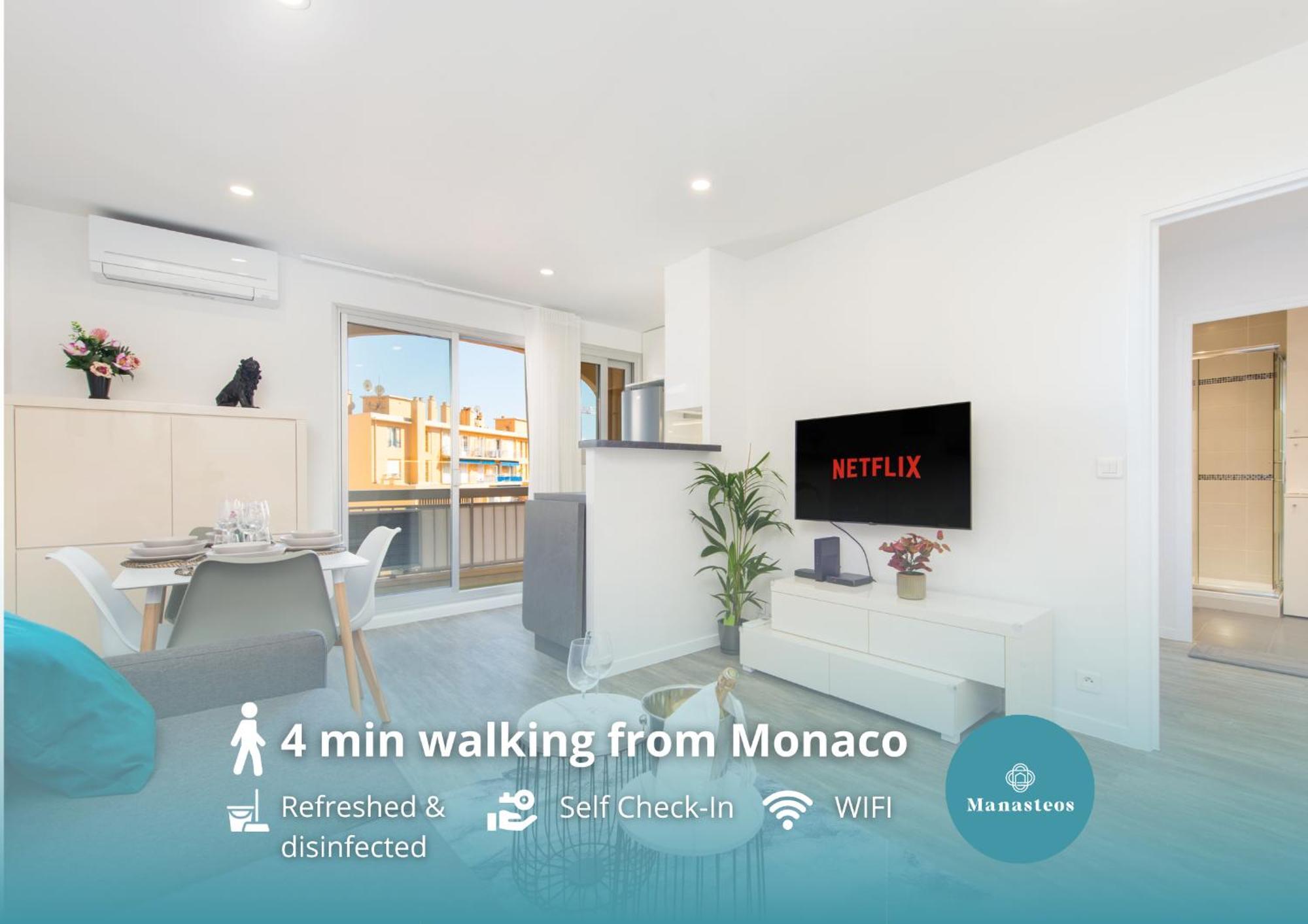 Monaco A Pied - Spacieux Appartement - Balcon - Ca 博索莱伊 外观 照片
